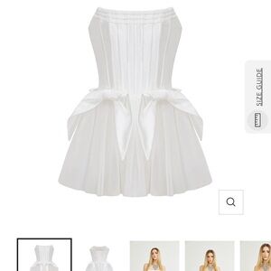 Stylish White Corset Dress with Bows